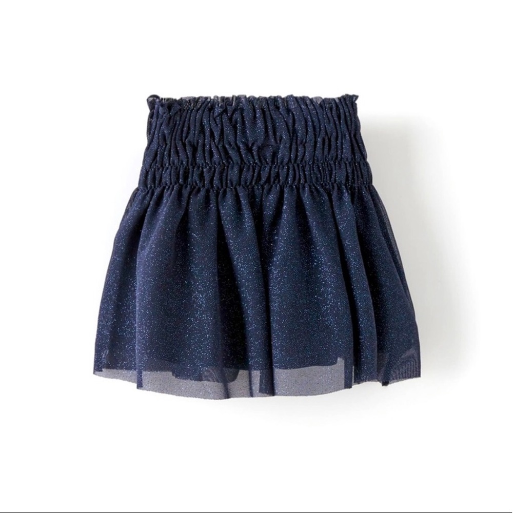 Zara glittery tulle navy skirt